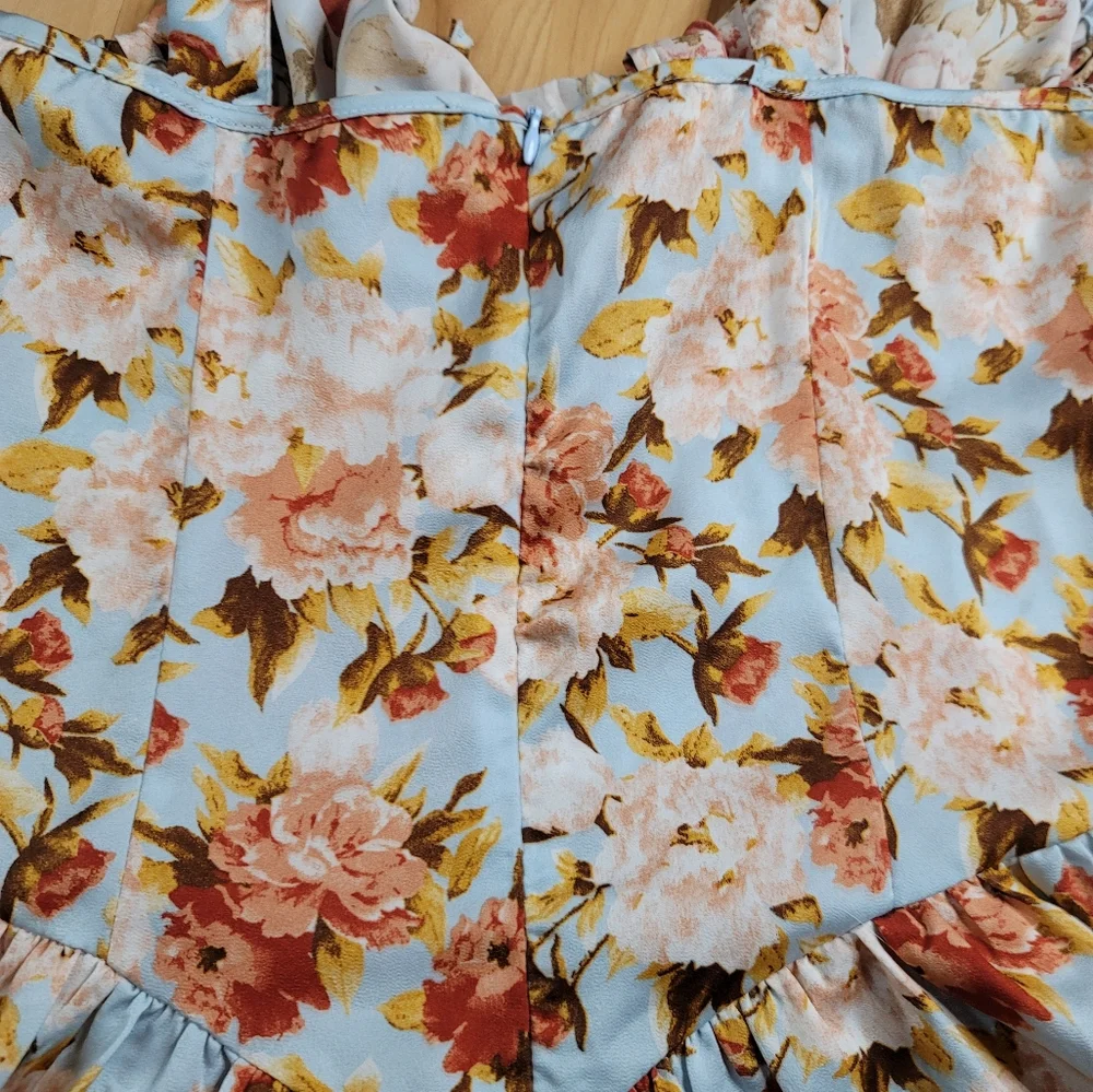 Cider Floral Zip Up Corset Dress - Picture 7 of 7